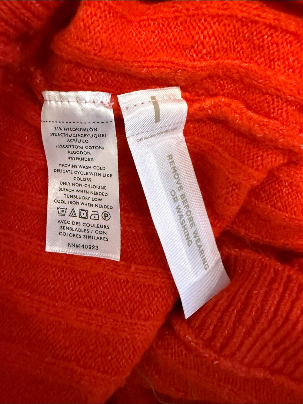 LOFT Red Ribbed V-Neck Button Cardigan Sweater - Picture 5 of 5
